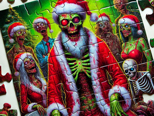 Zombie Christmas Jigsaw: Holiday Fun 4 Horror Fans img